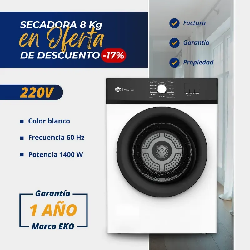 SECADORA AL VAPOR 8 KG EKO 220V (FAD)
