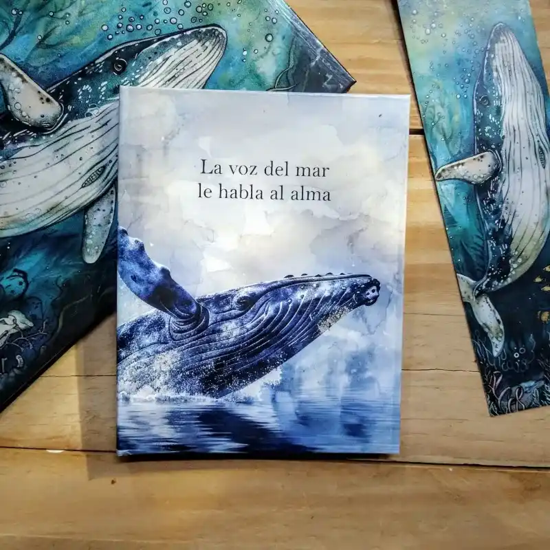 Agenda mini de ballena blanca