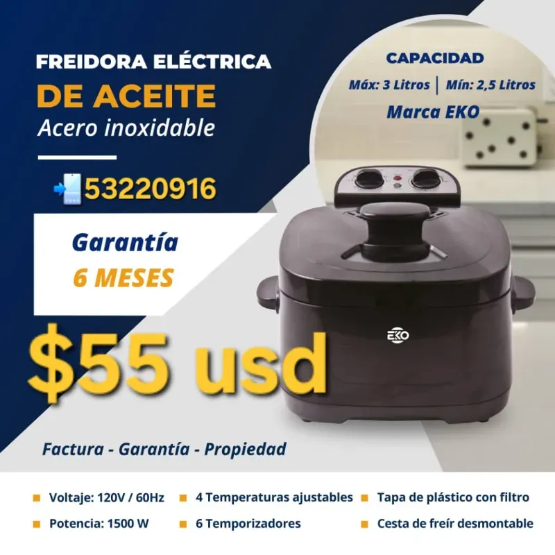 Freidora de aceite Eko 3L