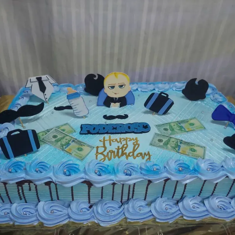 Cake con temática del bebé jefazo