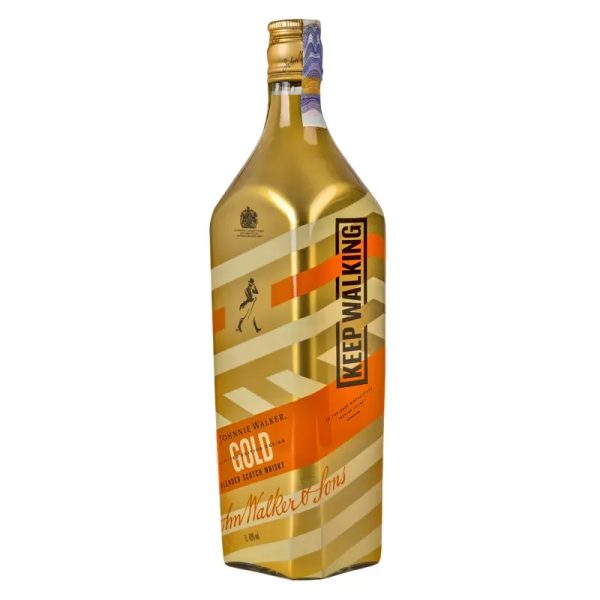 WHISKEY Johnnie Walker GOLD LIMITED  EDITION DESIGN KEEP WALKING 1 Ltr