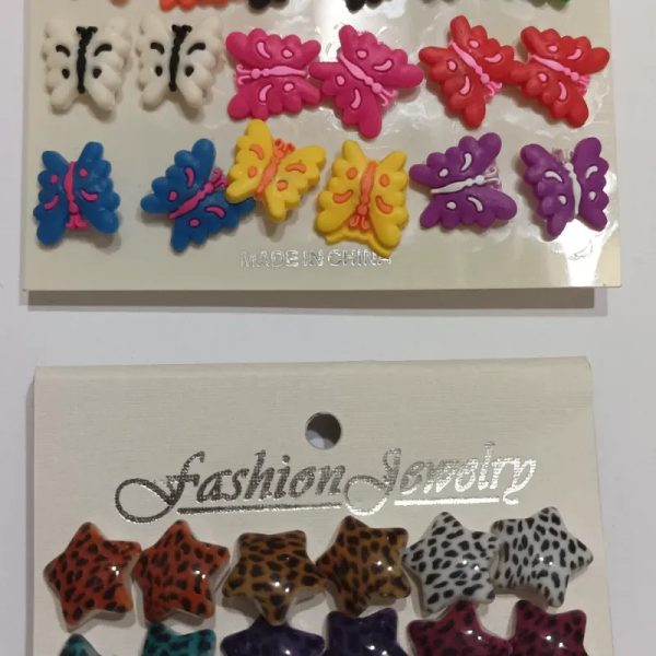 Paquetes de 9 pares de aretes