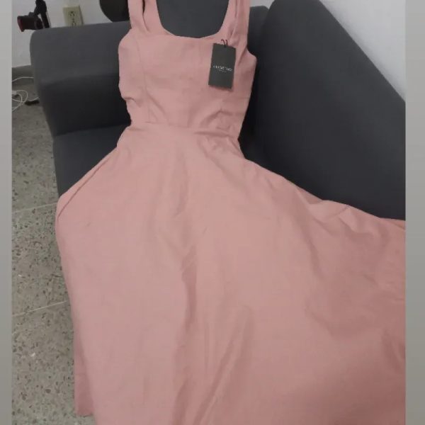 Vestido largo corte A elastizado