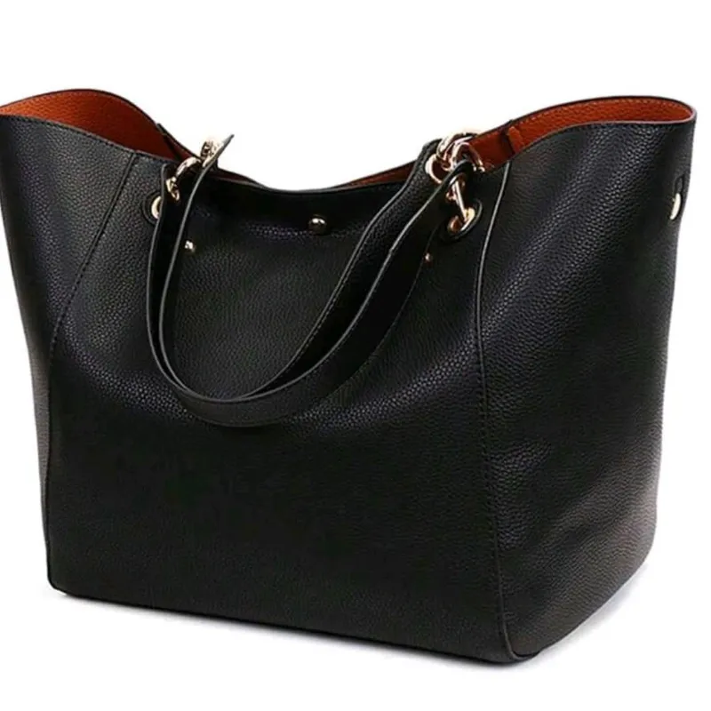 Bolso tipo cubo/ Negro