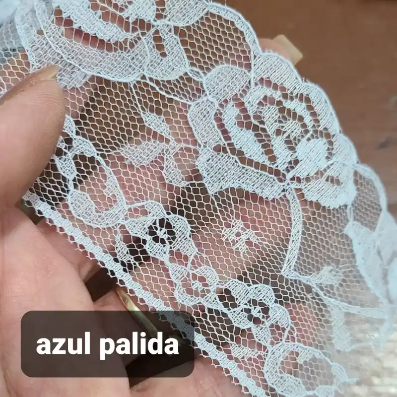 Encaje azul.claro 7cm ancho