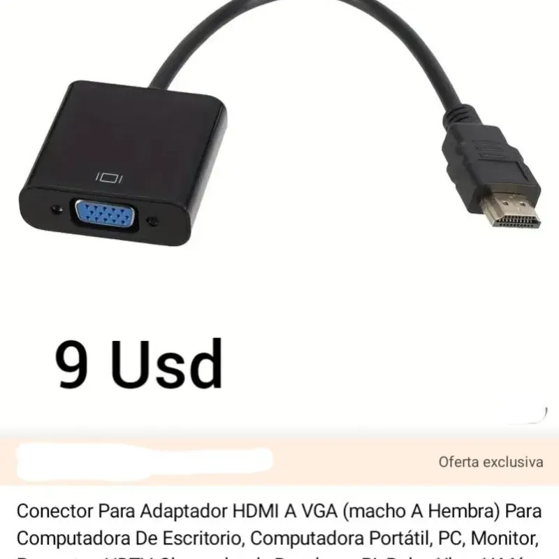 HDMI macho a VGA hembra