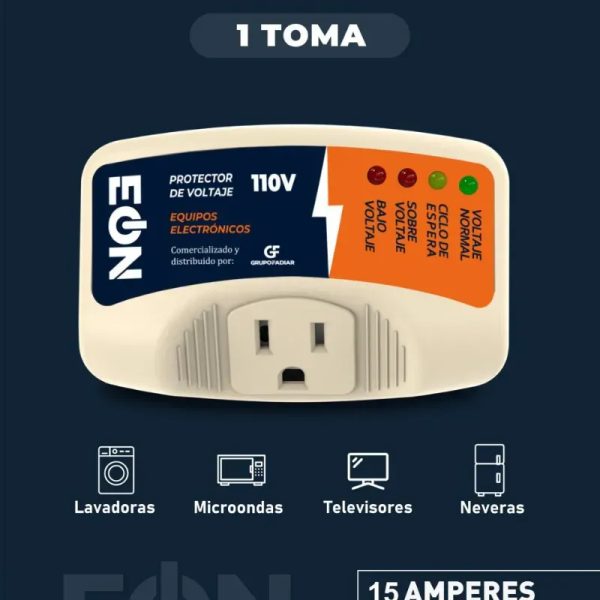 Protector de voltaje de 1 toma