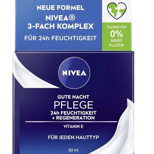 NIVEA CUIDADO DE BUENA NOCHE 24h HIDRATACIÓN + REGENERACIÓN PARA TODO TIPO DE PIELES
