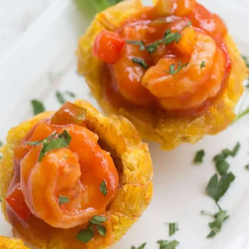 Tostones de camarón