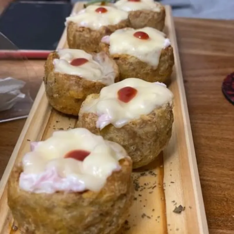  Tostones de Jamón y Queso