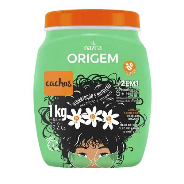 Crema 2 en 1 Para Cabellos Crespos 1kg