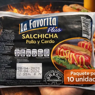 Salchicha paquetes de 10 unidades