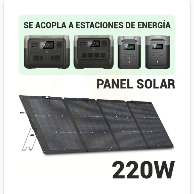  Panel Solar Portátil ECOFLOW 220W (Nuevo)