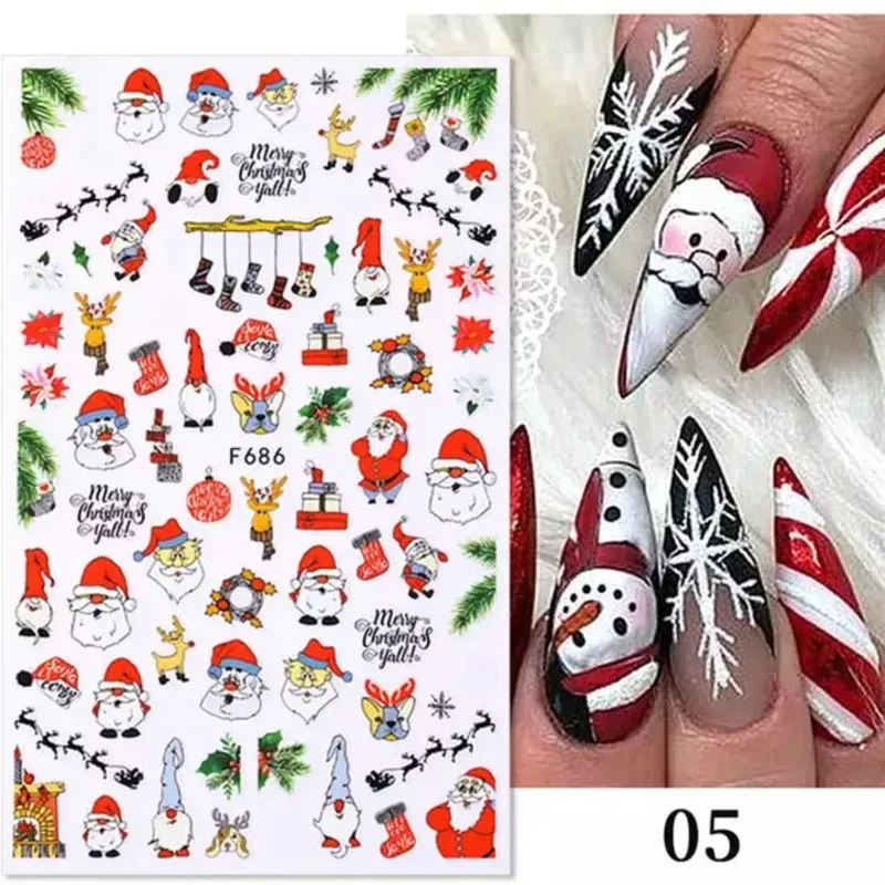Pegatinas para las uñas  Diseño Navidad 