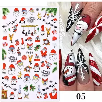 Pegatinas para las uñas  Diseño Navidad 