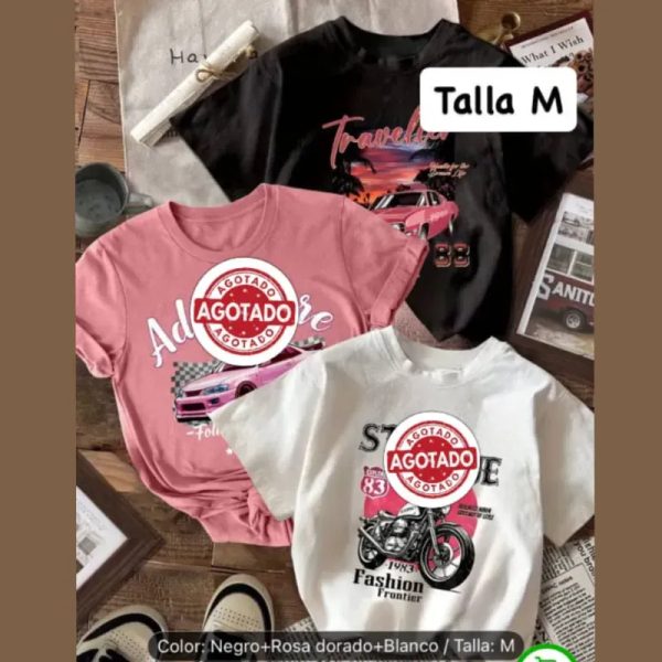 Pullovers largos con estampado gráfico de carros y motos