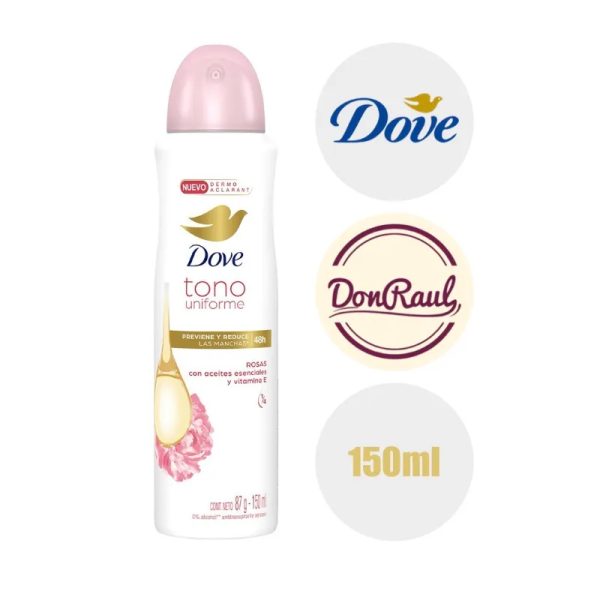 Dove Tono Uniforme Rosas 150ml