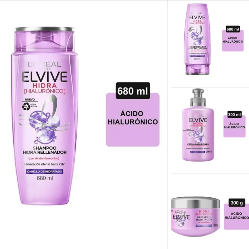 ‍♀️✨ Kit L’Oréal Elvive Reparación Total 5 – Cuidado Completo para Cabello Dañado ✨‍♀️  Recuperá la fuerza, suavidad y brillo de tu cabello con esta línea profesional de L’Oréal Paris 