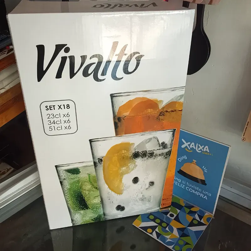 Set vasos de cristal 18 piezas