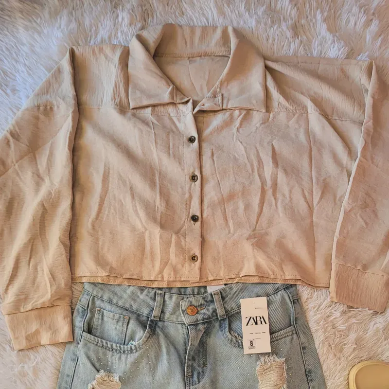 Camisa cajita de mangas largas