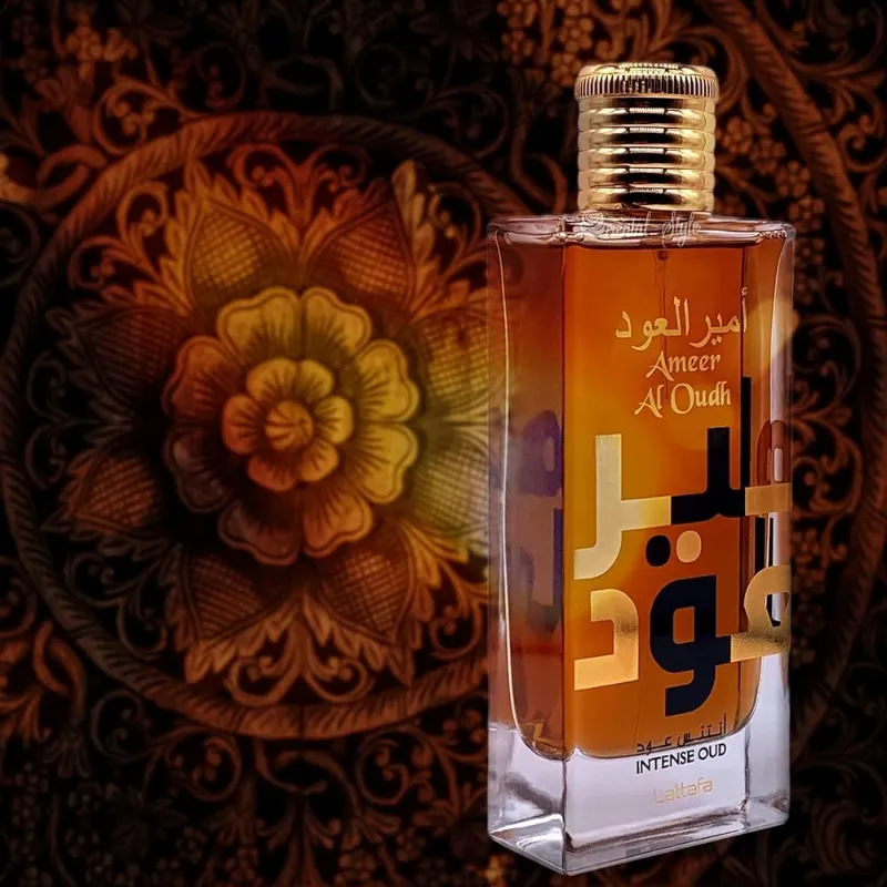 Lattafa Ameer Al Oud Intense Oud - Eau de Parfum en espray unisex, 3.4 onzas (paquete de 2)