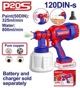 Pistola para pintar inalámbrica