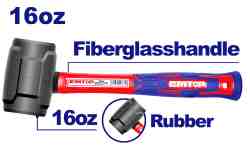 Martillo de goma 16oz