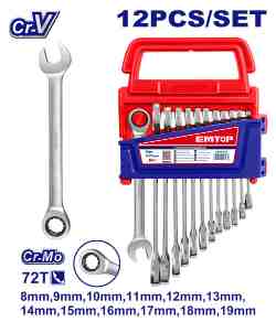 Juego de 12 llaves de carraca