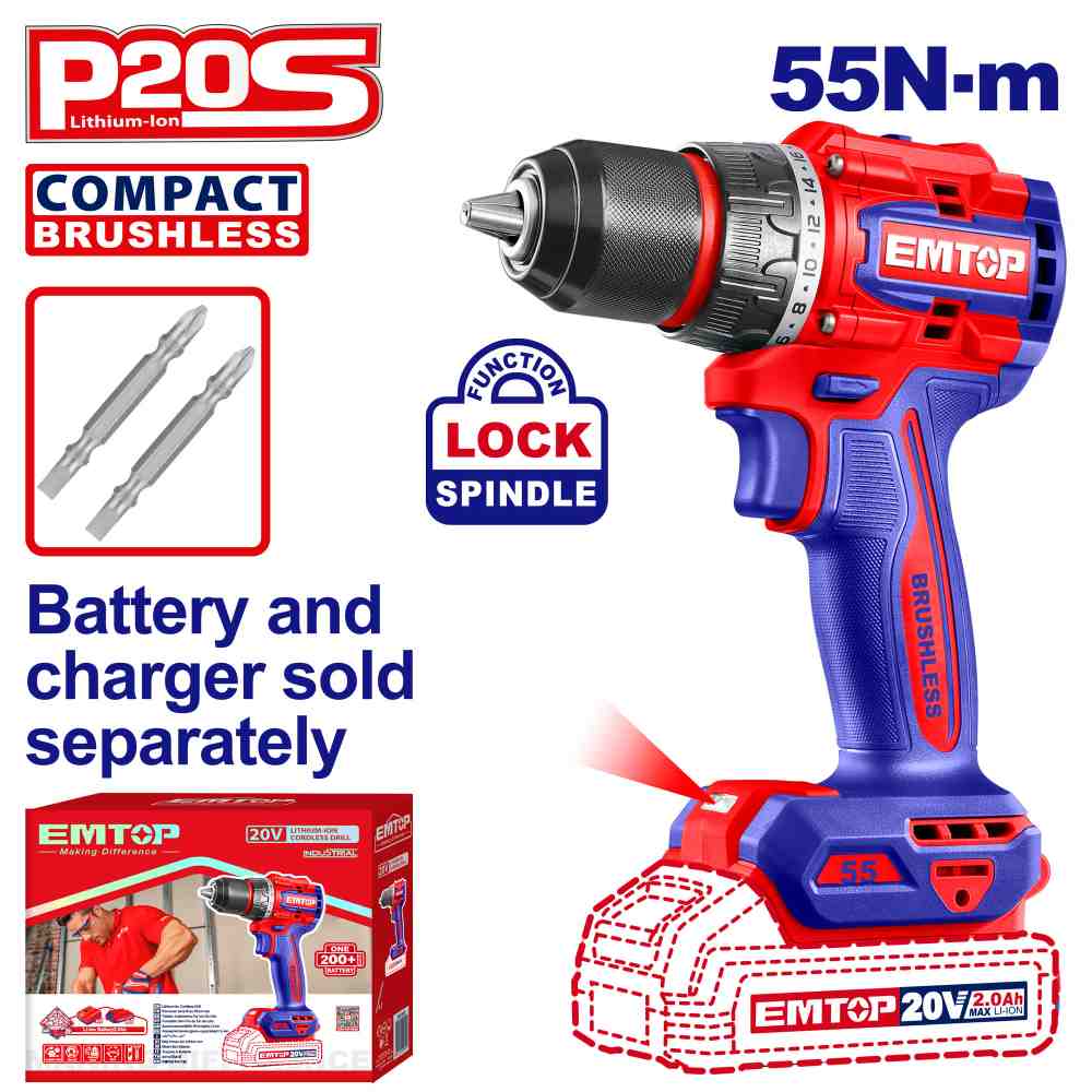 Taladro inalámbrico compacto sin escobillas