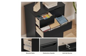 Gavetero 5 gavetas color negro.