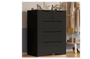 Gavetero 5 gavetas color negro.