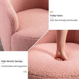 Butaca Roxy, giratoria tapizada con brazo redondo moderno, giratorio de 360 grados.