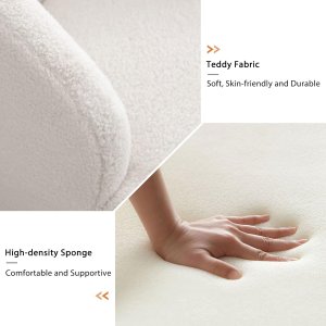 Butaca Roxy, giratoria tapizada con brazo redondo moderno, giratorio de 360 grados.