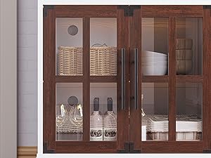 Aparador Amplio de madera color nogal. 55" más luces leds y cristales.