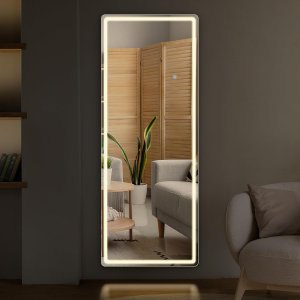 Simple Deluxe Espejo de longitud completa de 64 x 21 pulgadas con luces LED