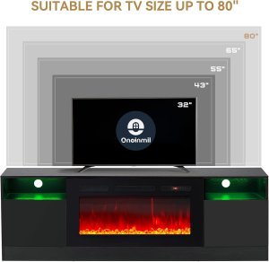 Multimueble con chimenea integrada mas luces leds.