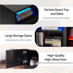 Multimueble con chimenea integrada mas luces leds.