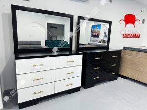 Cómoda 6 gavetas con espejo