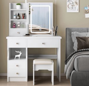 Escritorio de maquillaje o Tocador +espejo tactil