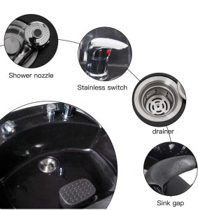 Sillón para estación de lavado de cabello.