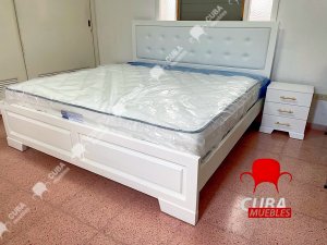 Cama Virgin blanca  king size