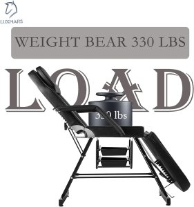 Camilla de Masajes con banqueta para salones de Belleza.