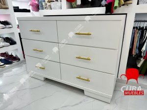 Cómoda 6 gavetas con espejo