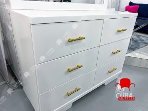 Cómoda 6 gavetas con espejo