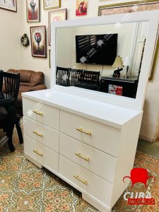 Cómoda 6 gavetas con espejo