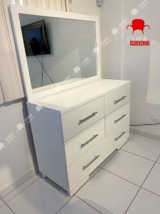 Cómoda 6 gavetas con espejo