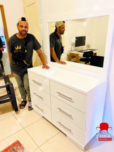 Cómoda 6 gavetas con espejo