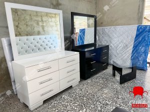 Cómoda 6 gavetas con espejo