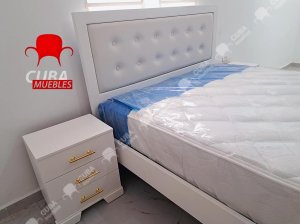 Cama Virgin Queen Size Blanca