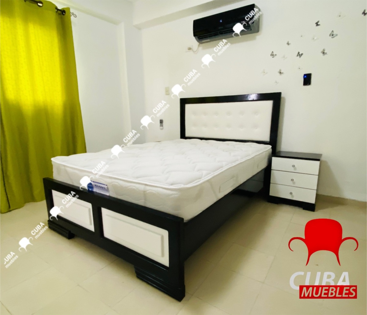 Cama Virgin Blanco y Negro - camera